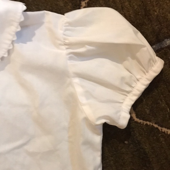 Girls White Collar Top - Picture 2 of 6